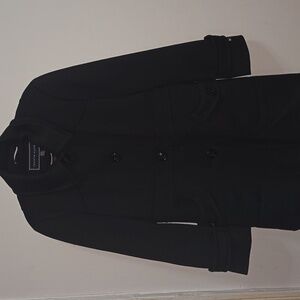 Tommy Hilfiger Women's Black Pea Coat Size Large Like NEW